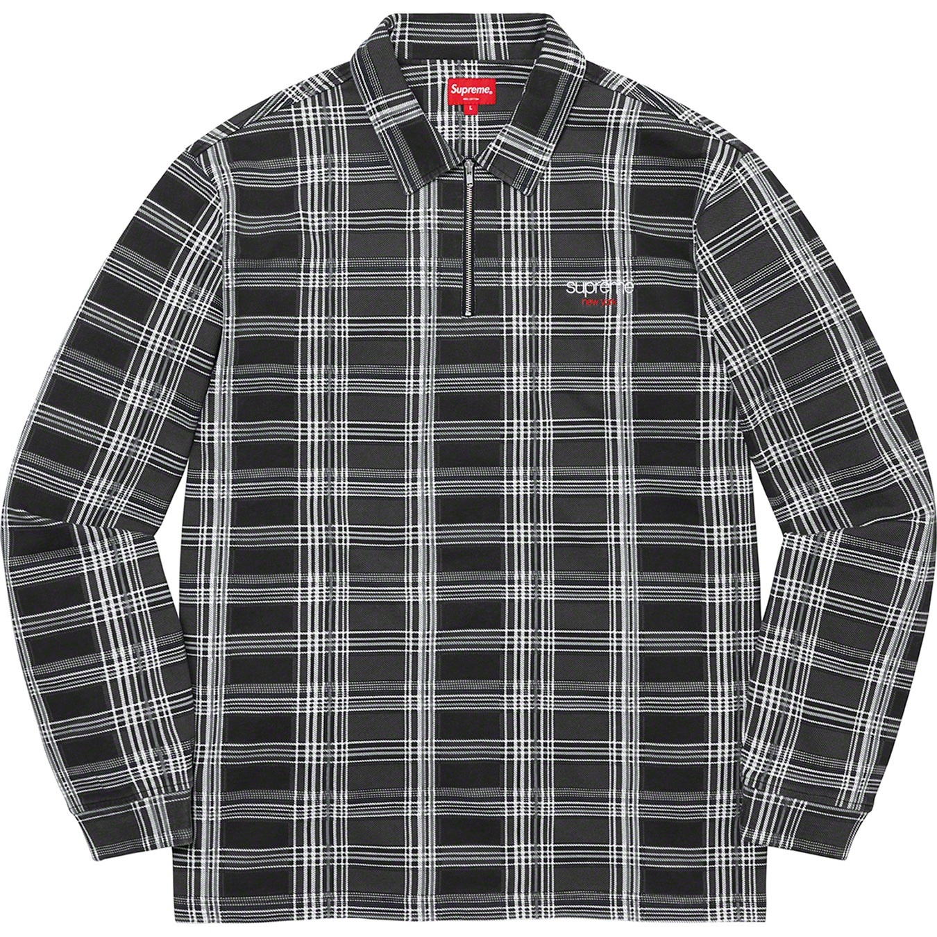 Plaid Zip Up L/S Polo view 5